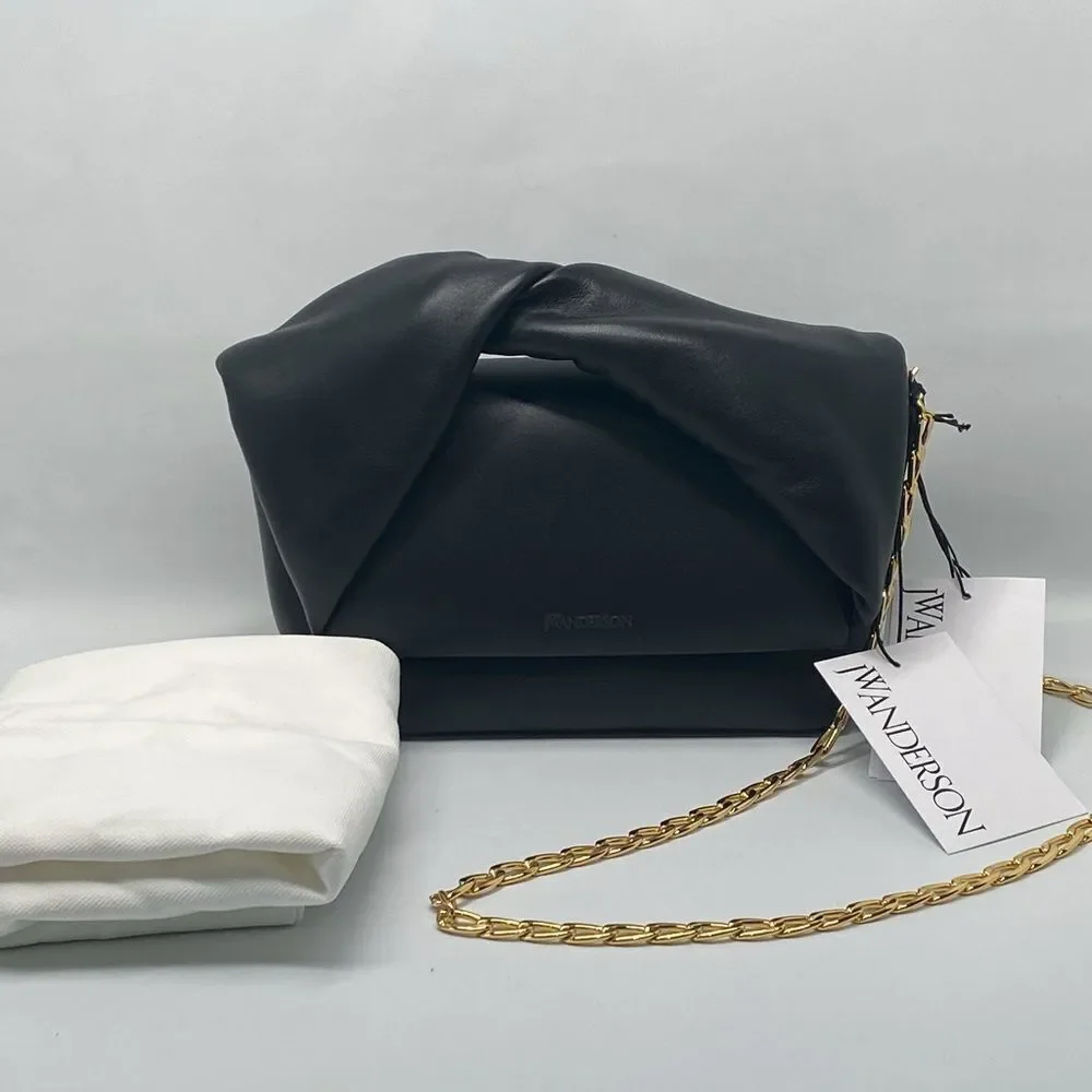 JW ANDERSON Twister midi leather shoulder bag